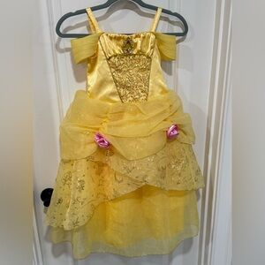 Disney Belle Princess Dress Size 5/6 kids Yellow Costume Beauty and the Beast